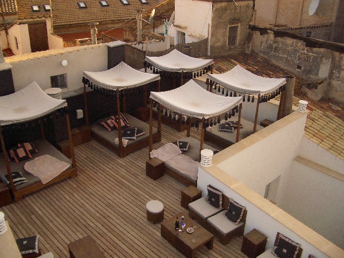 The roof of Puro 
Hotel