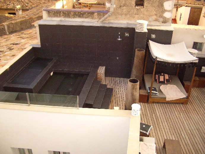 The roof of Puro 
Hotel